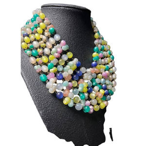 Vintage Designer Freirich Colorful 7 Strands Necklace